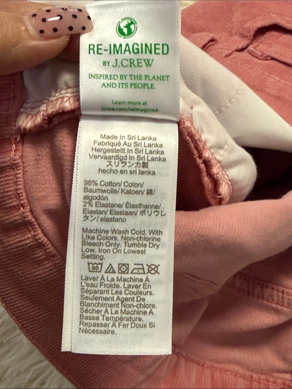 J. Crew Rose Pink Corduroy Skinny Jeans - Picture 5 of 5